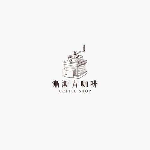 漸漸青咖啡LOGO設計